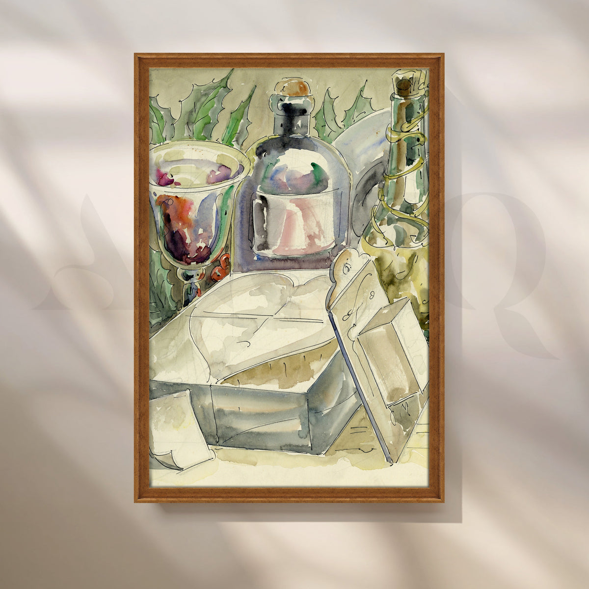 Wine Bottles and Silverware Canvas Artwork – Asha Art Studio – Image 6