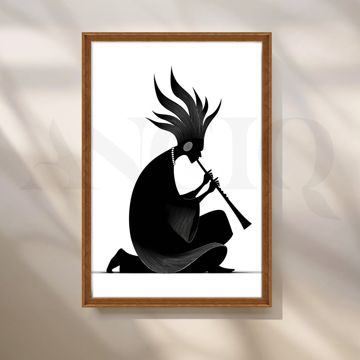 The Tribal Musician Canvas Artwork – Asha Art Studio – Image 6