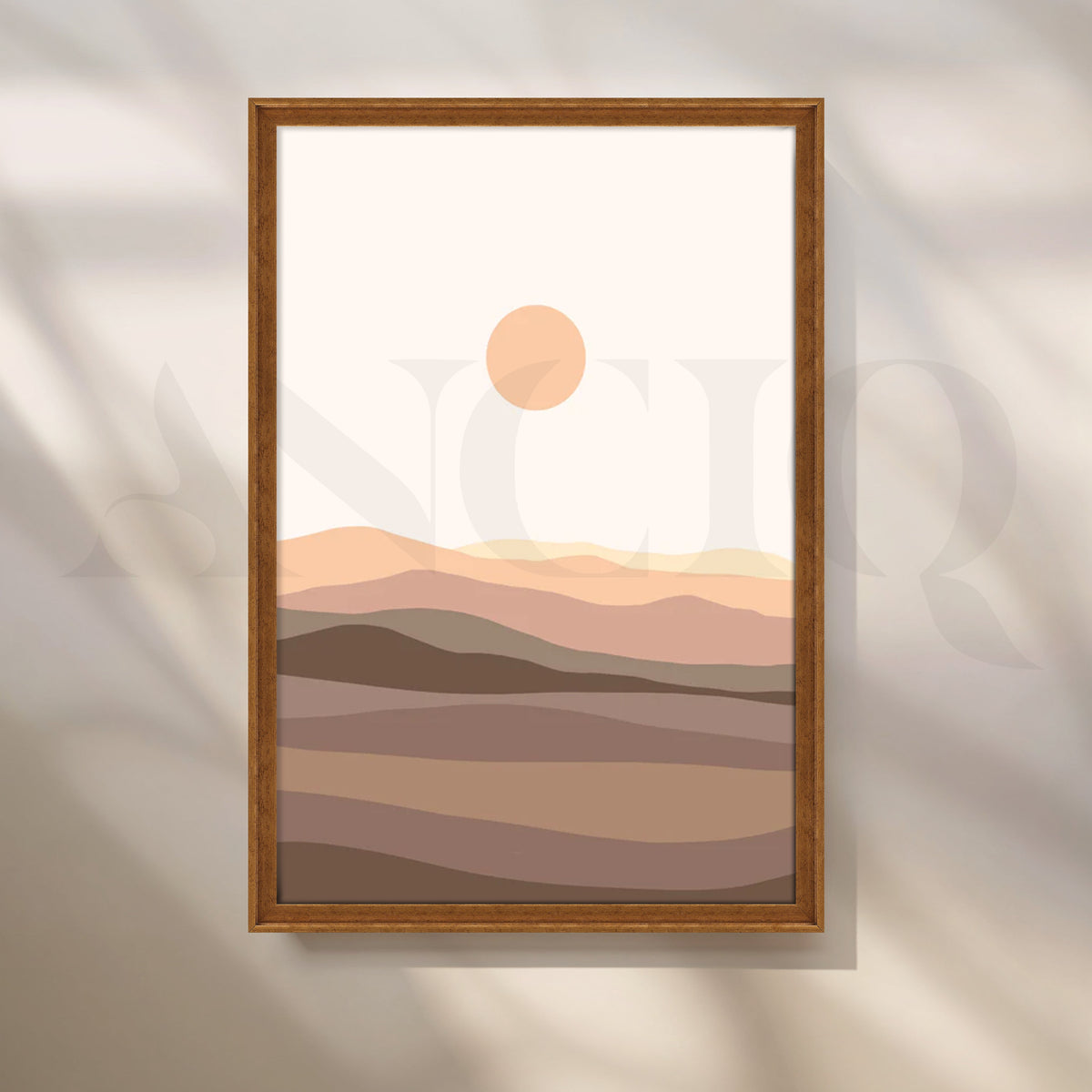 Blush Horizon Canvas Painting for Boho Bedroom – Asha Art Studio – Image 6