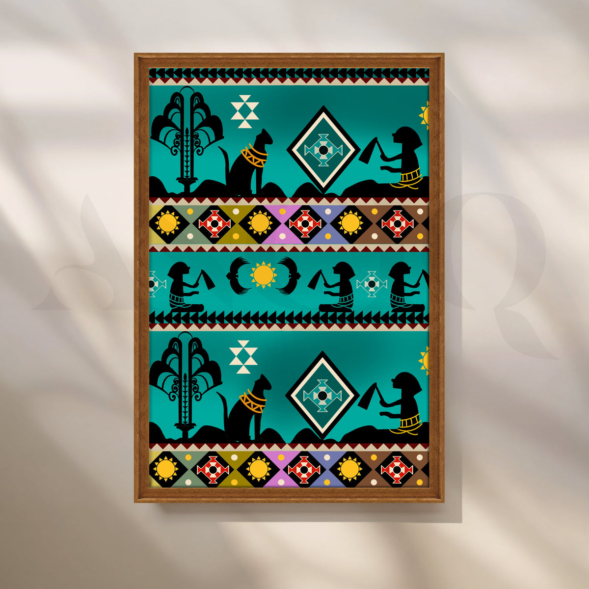 Egyptian Mystique Canvas Artwork – Asha Art Studio – Image 6