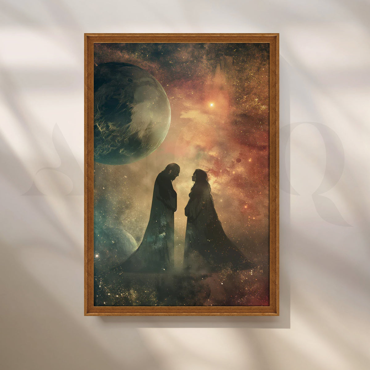 Cosmic Vow Canvas Artwork for Bedroom – Asha Art Studio – Image 6