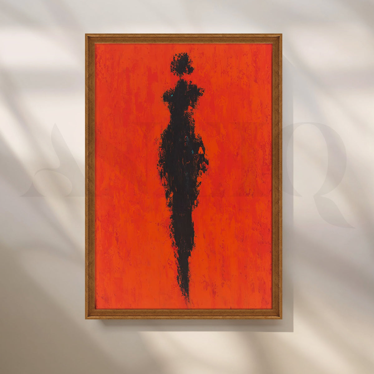 Crimson Silhouette Canvas Artwork – Asha Art Studio – Image 6