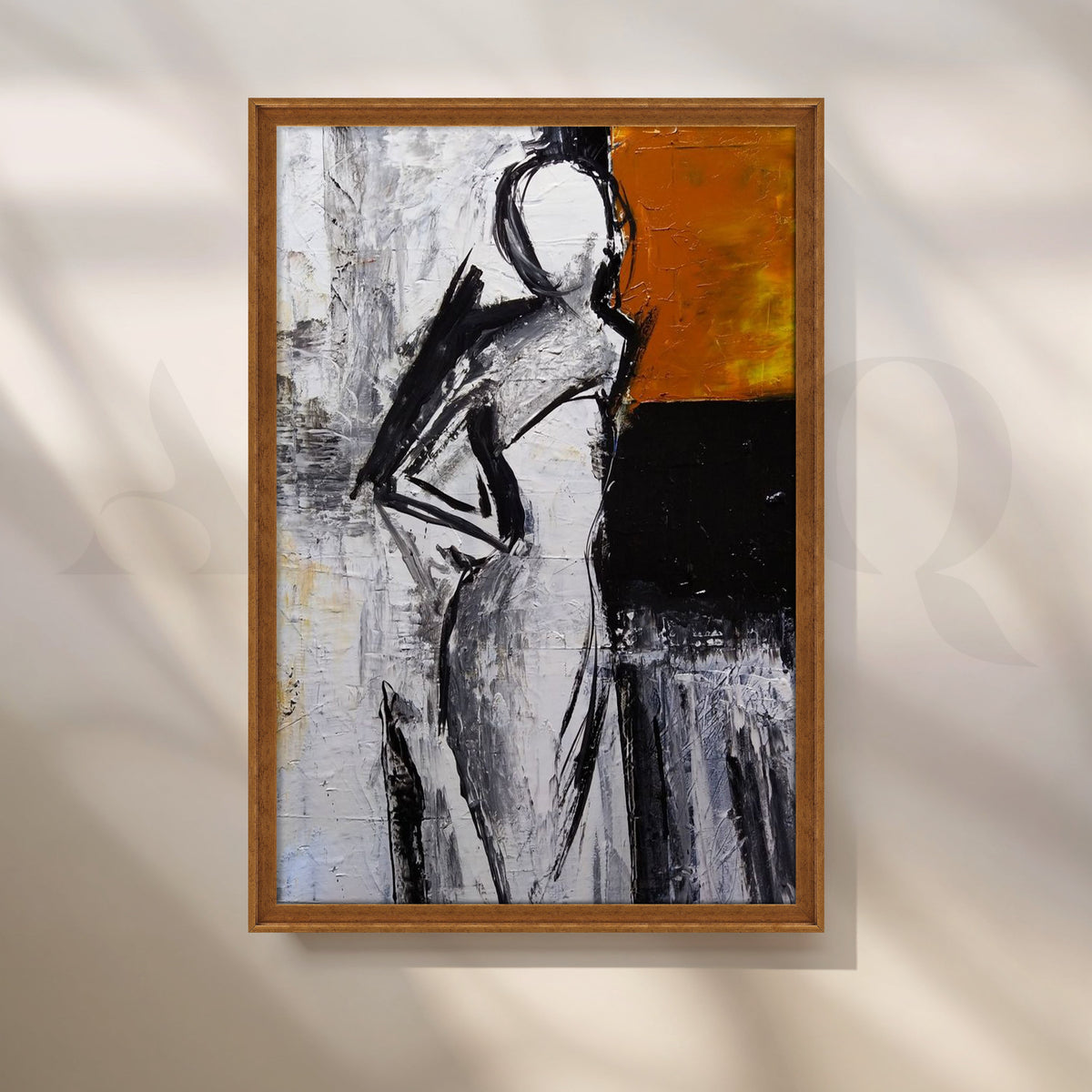 Ember Edge Figure Canvas Artwork – Asha Art Studio – Image 6