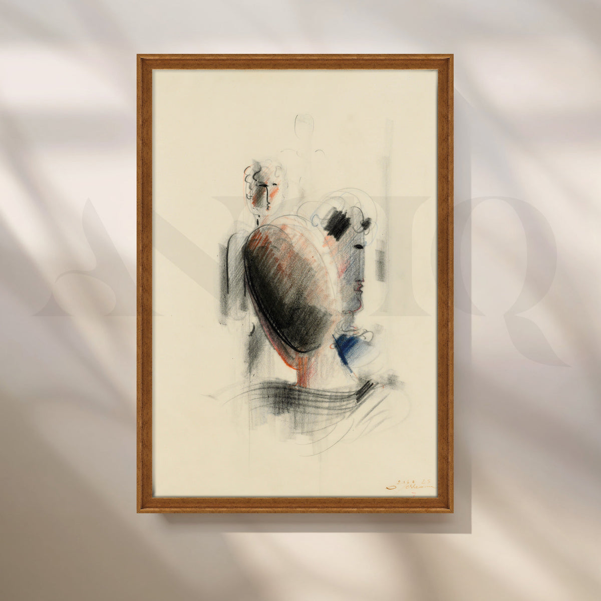 Chalk Portrait Study Canvas Artwork – Asha Art Studio – Image 6