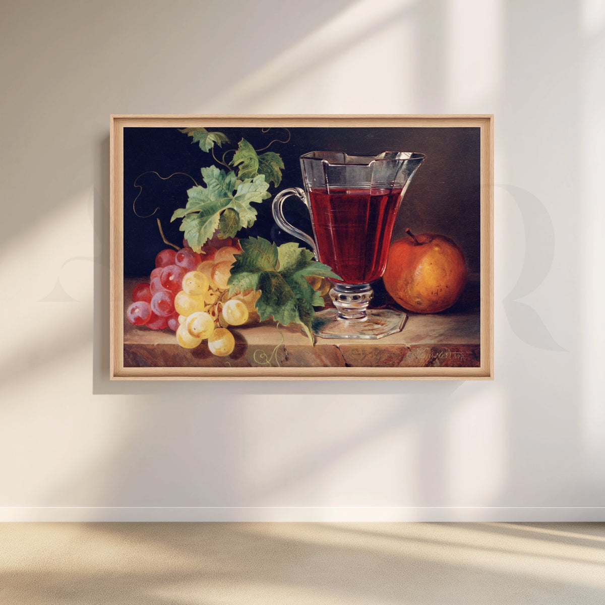 Wine and Grapes Still Life Canvas Artwork – Asha Art Studio – Image 5
