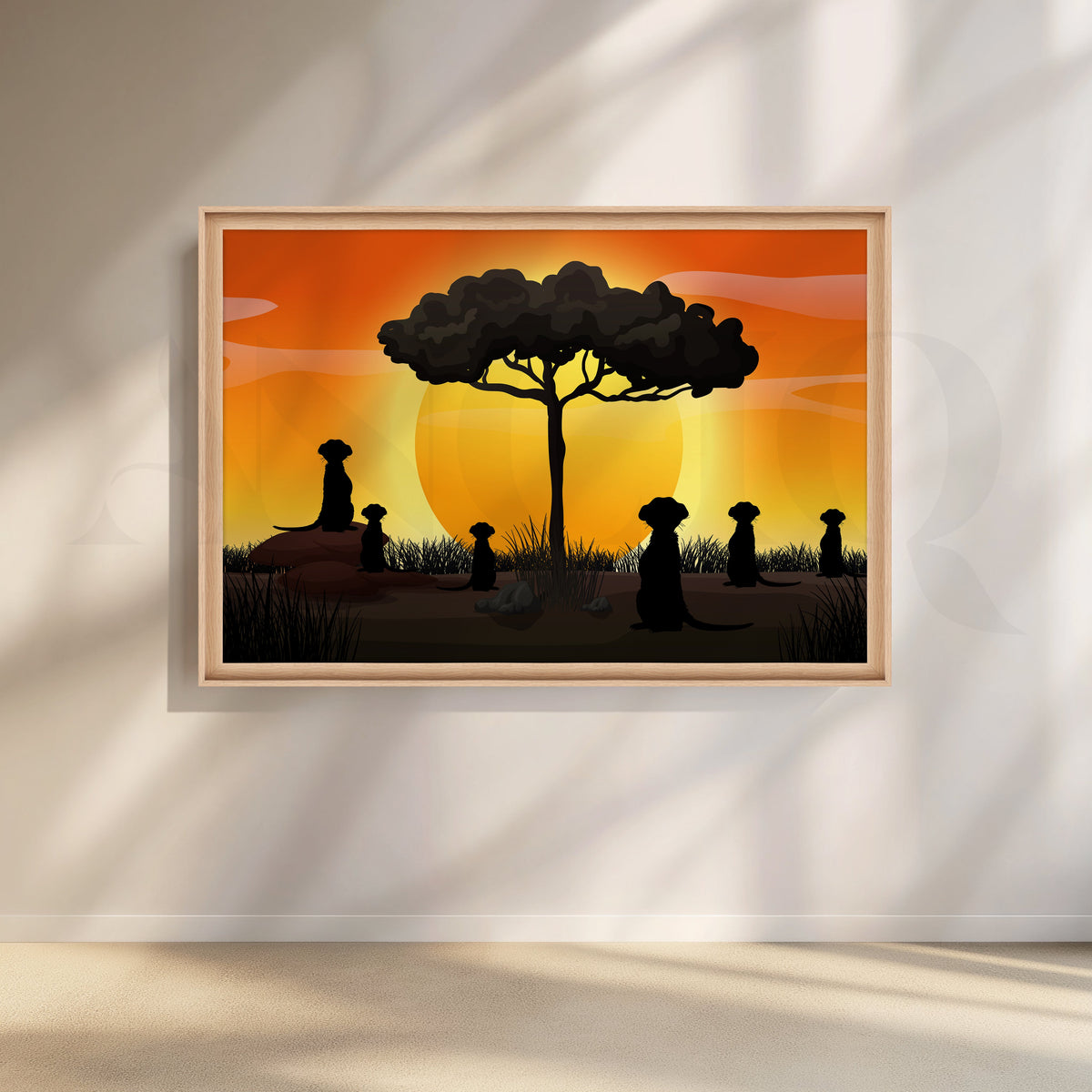 Savannah Sunset Canvas Artwork – Asha Art Studio – Image 5