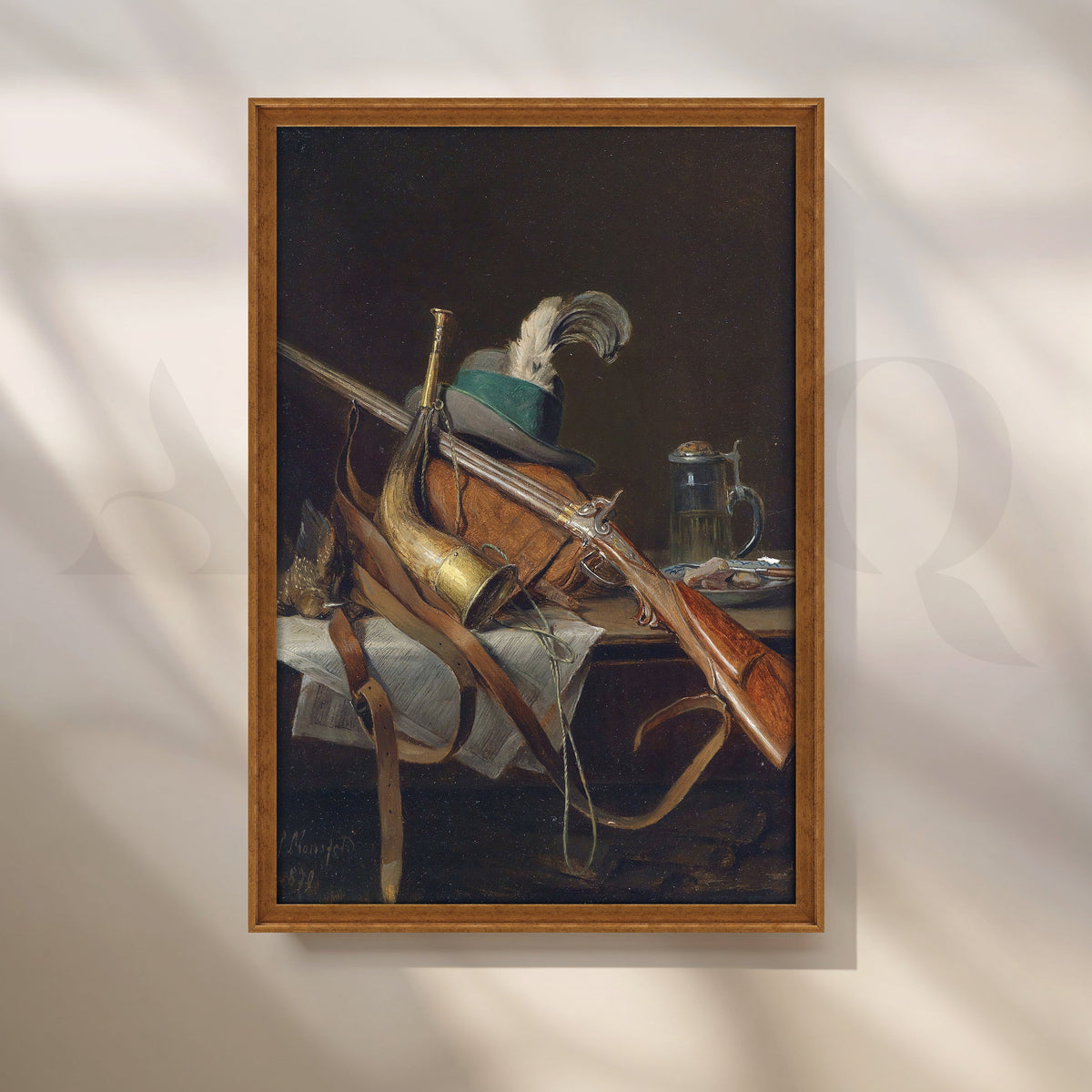 Hunter’s Table Still Life Canvas Artwork – Asha Art Studio – Image 6