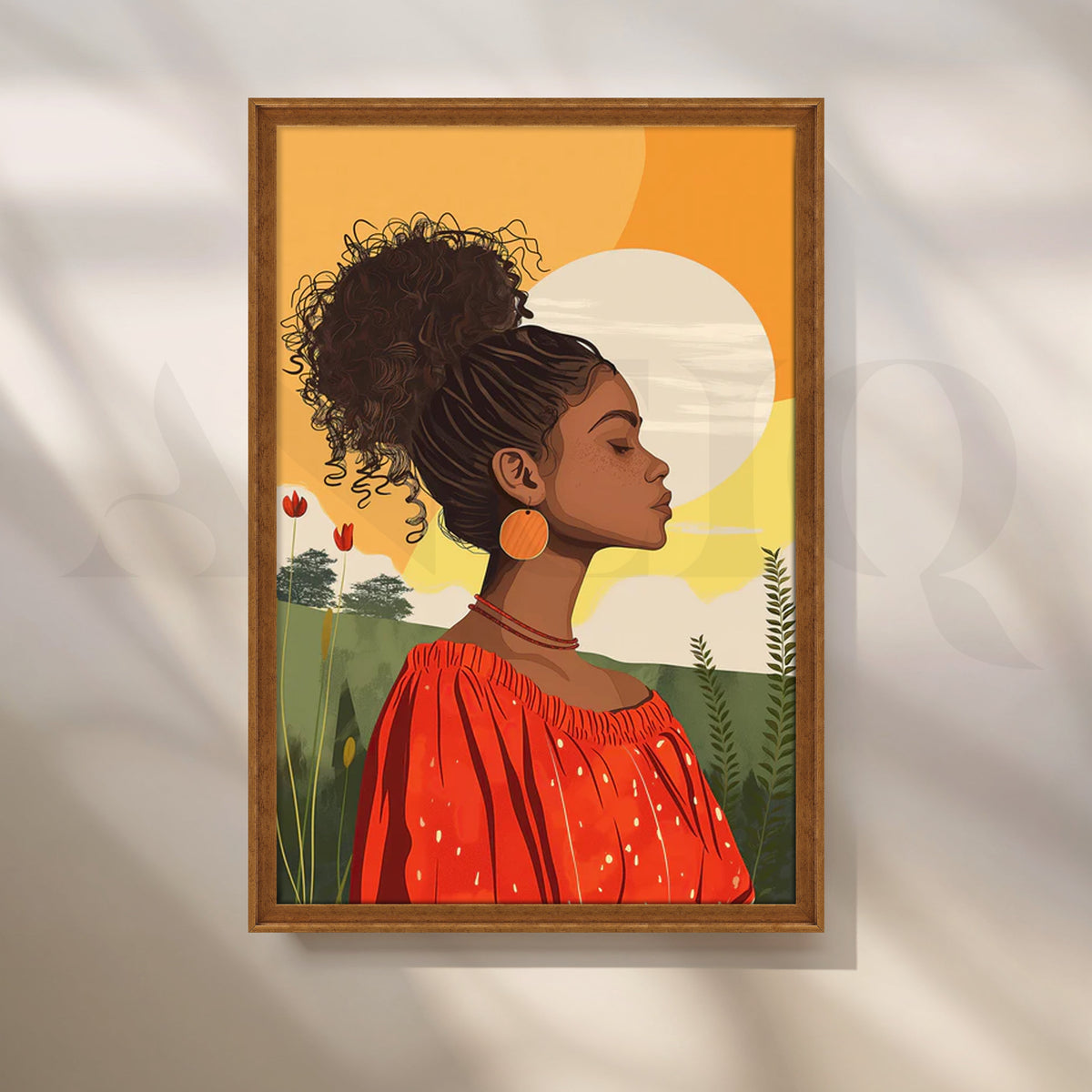 Sunlit Grace Canvas Painting for Boho Living Room – Asha Art Studio – Image 6