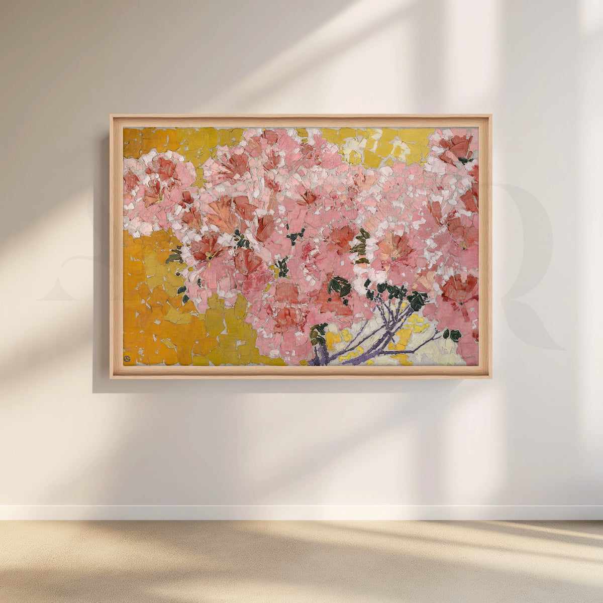 Pink Blossom Mosaic Canvas Artwork – Asha Art Studio – Image 5