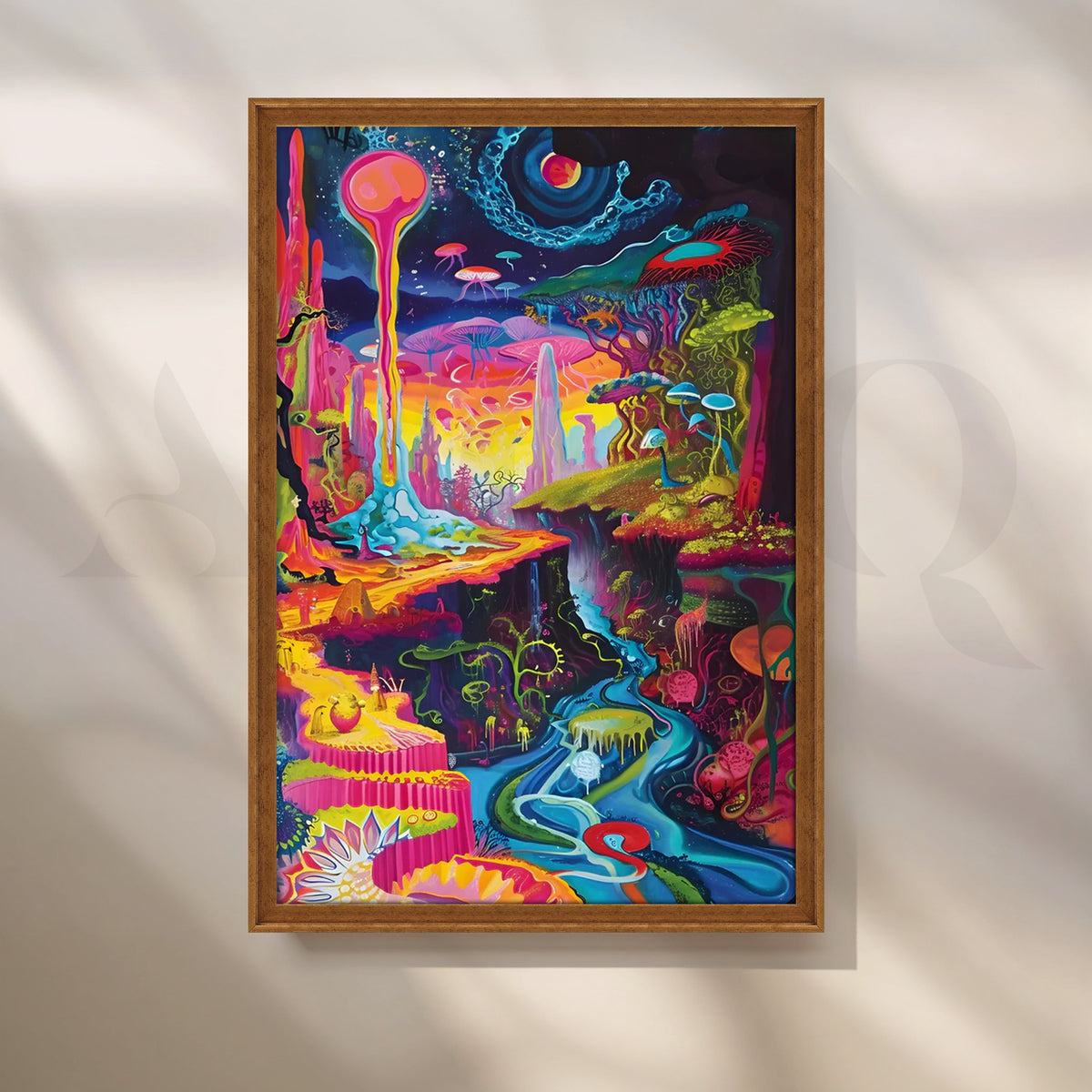 Cosmic Meltscape Canvas Painting for Home Office – Asha Art Studio – Image 6