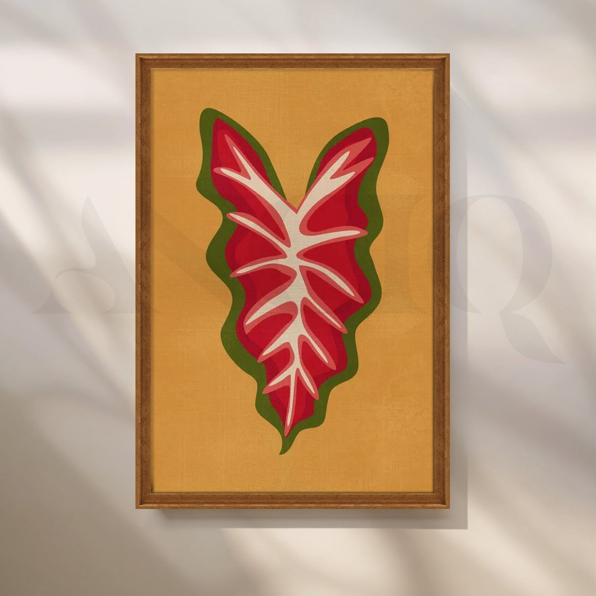 Caladium Burst Canvas Artwork – Asha Art Studio – Image 6