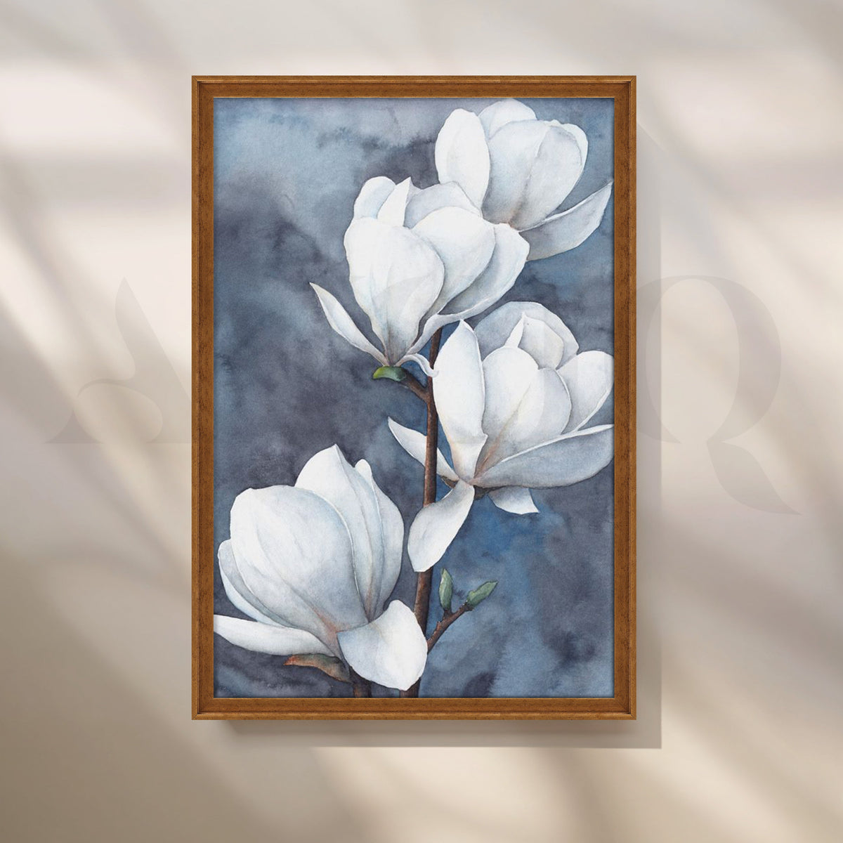 White Magnolia Calm Artwork – Asha Art Studio – Image 6