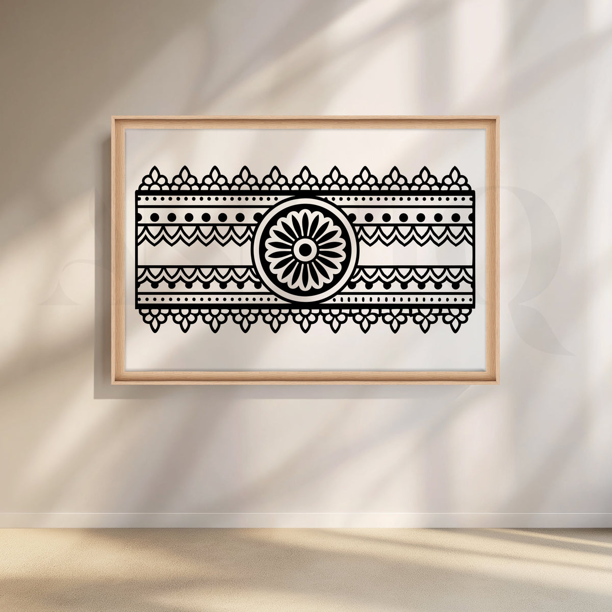 Classic Rangoli Motif Canvas Artwork – Asha Art Studio – Image 5
