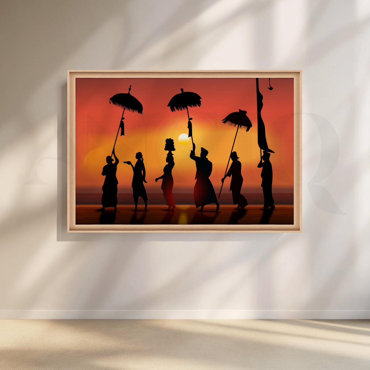Cultural Sunset Parade Canvas Artwork – Asha Art Studio – Image 5
