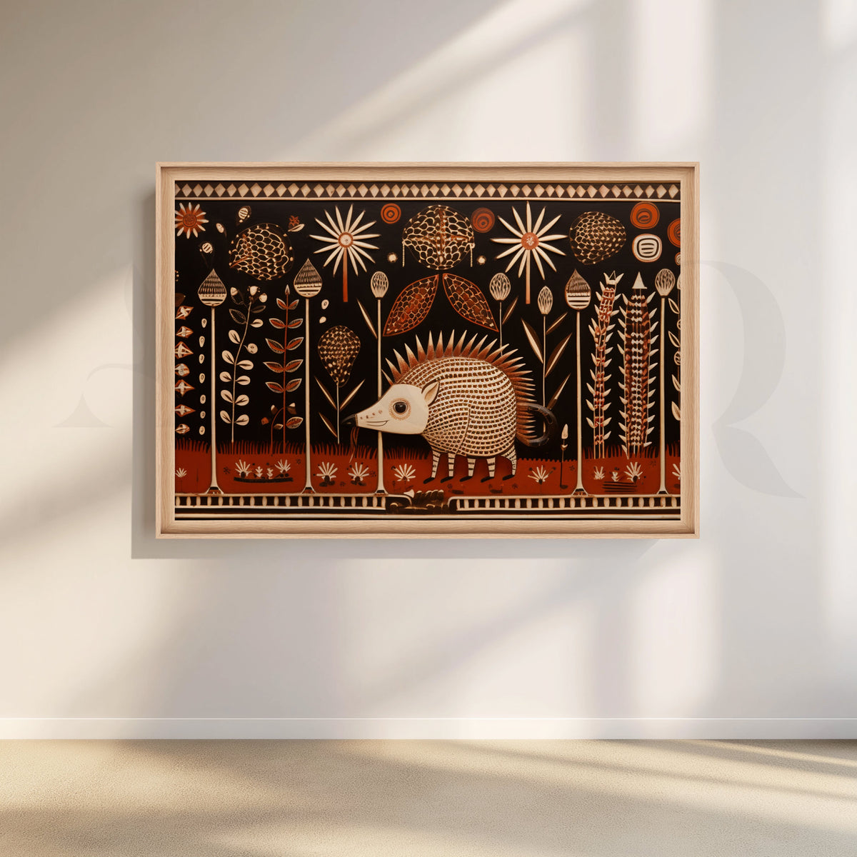 Hedgehog in Bloom Canvas Artwork – Asha Art Studio – Image 5