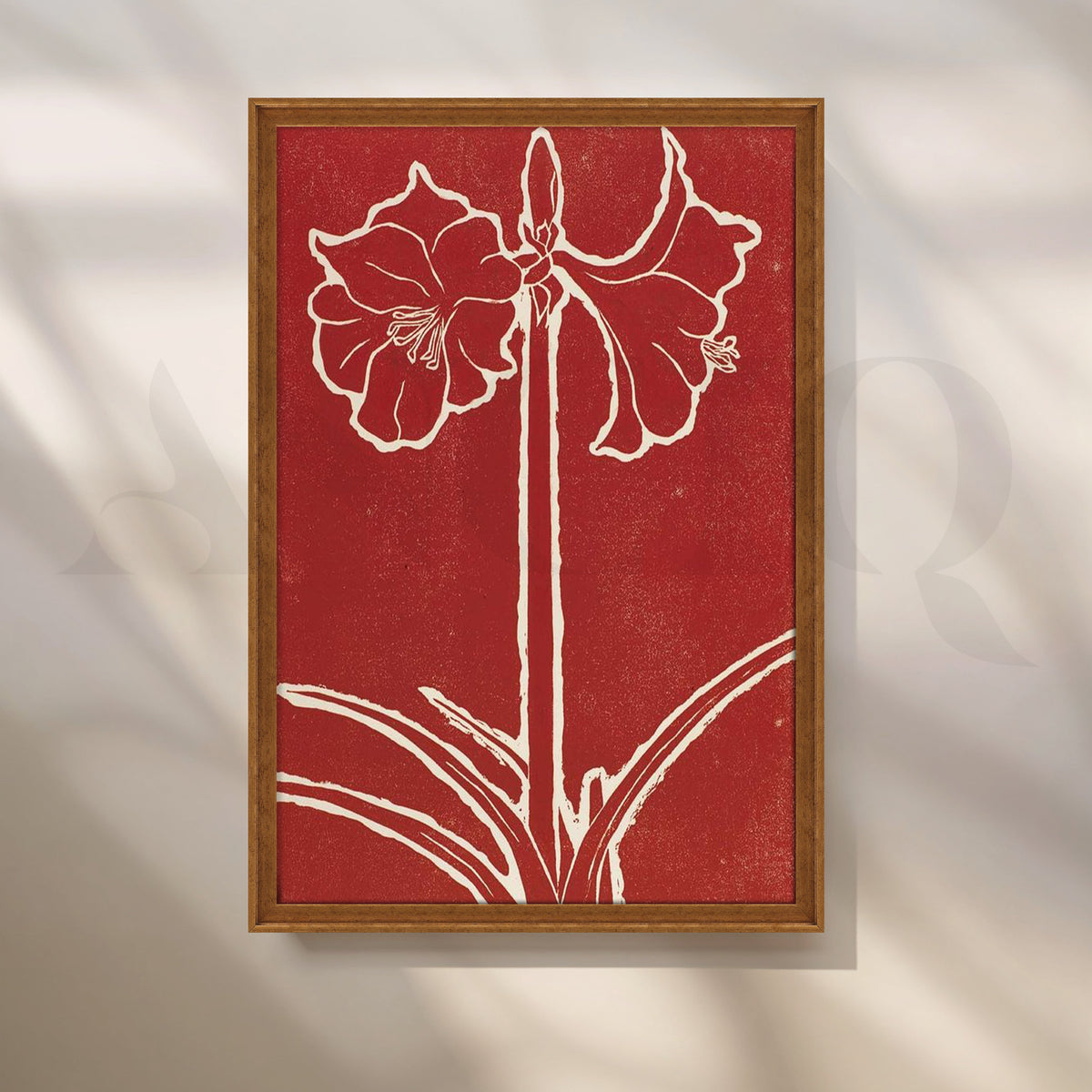 Crimson Blossom Canvas Artwork – Asha Art Studio – Image 6