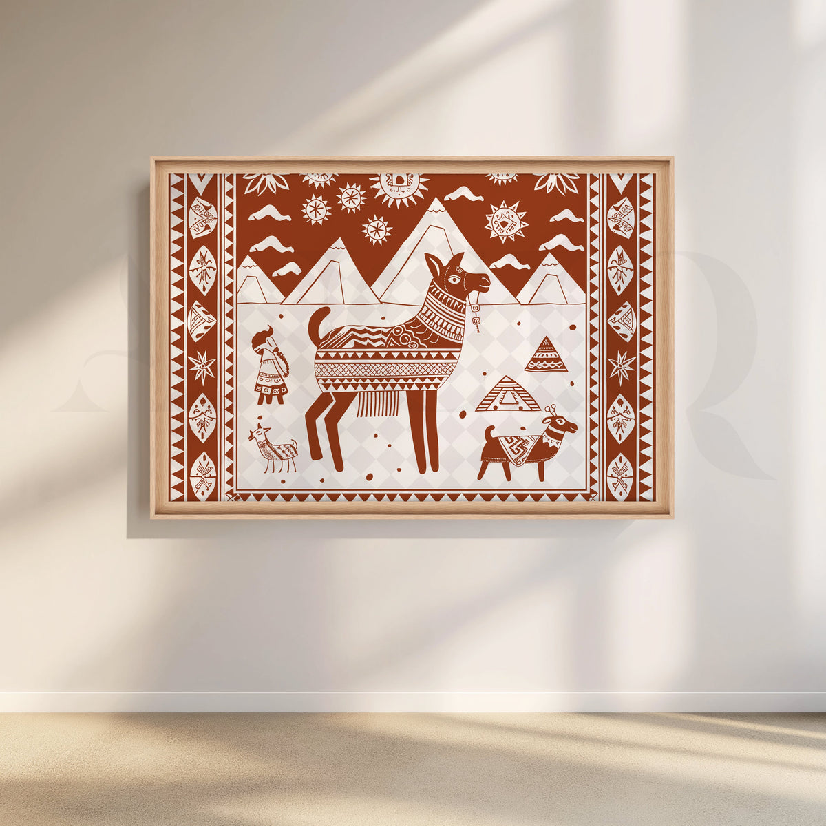 Mountain Llamas Canvas Artwork – Asha Art Studio – Image 5