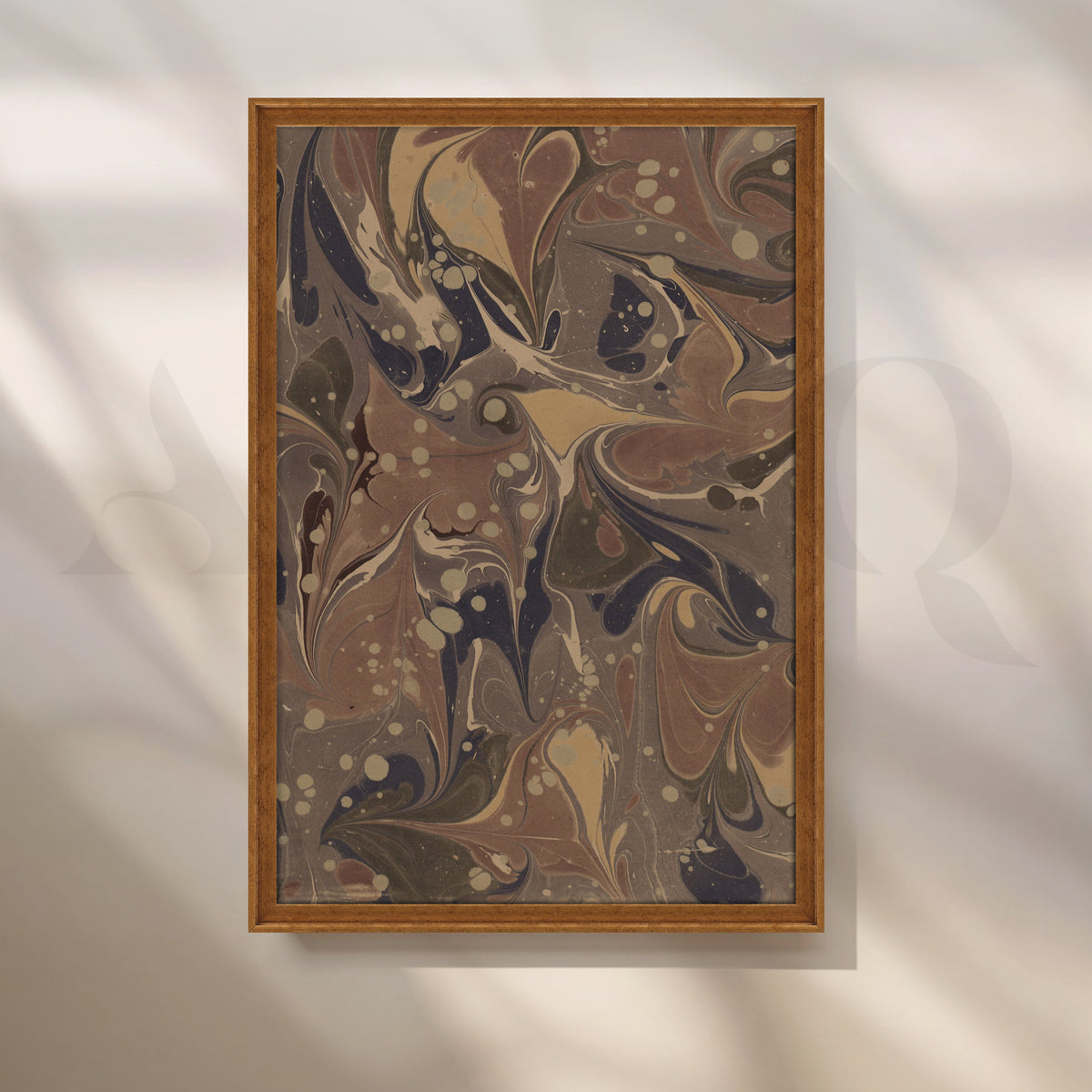 Vintage Marbled Swirl Canvas Artwork – Asha Art Studio – Image 6