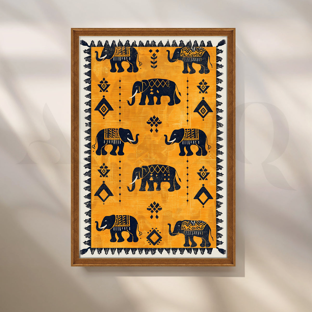 March of Elephants Canvas Artwork – Asha Art Studio – Image 6