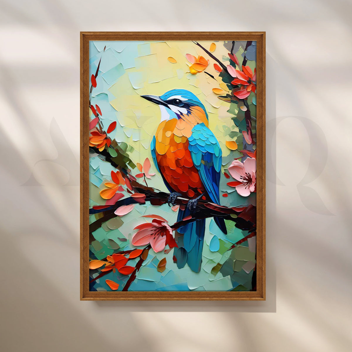 Blossom Perch Canvas Painting for Bedroom – Asha Art Studio – Image 6