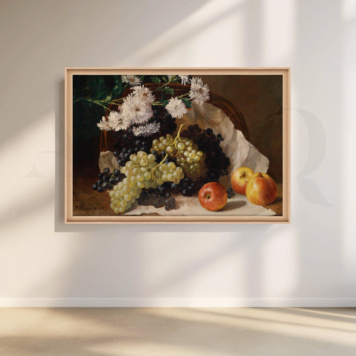 Grapes and Apples Still Life Canvas Artwork – Asha Art Studio – Image 5