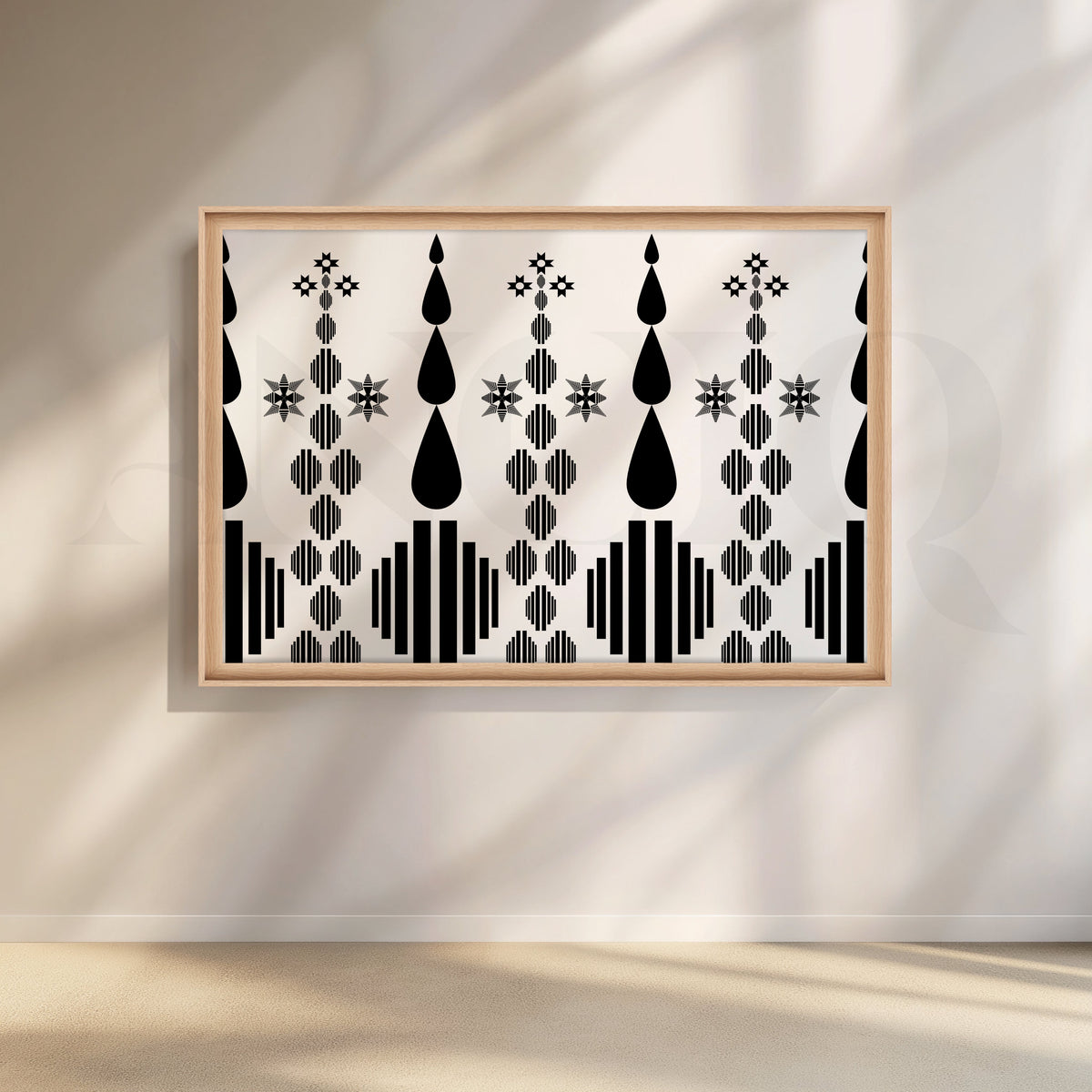 Tribal Geometry Symphony Canvas – Asha Art Studio – Image 5