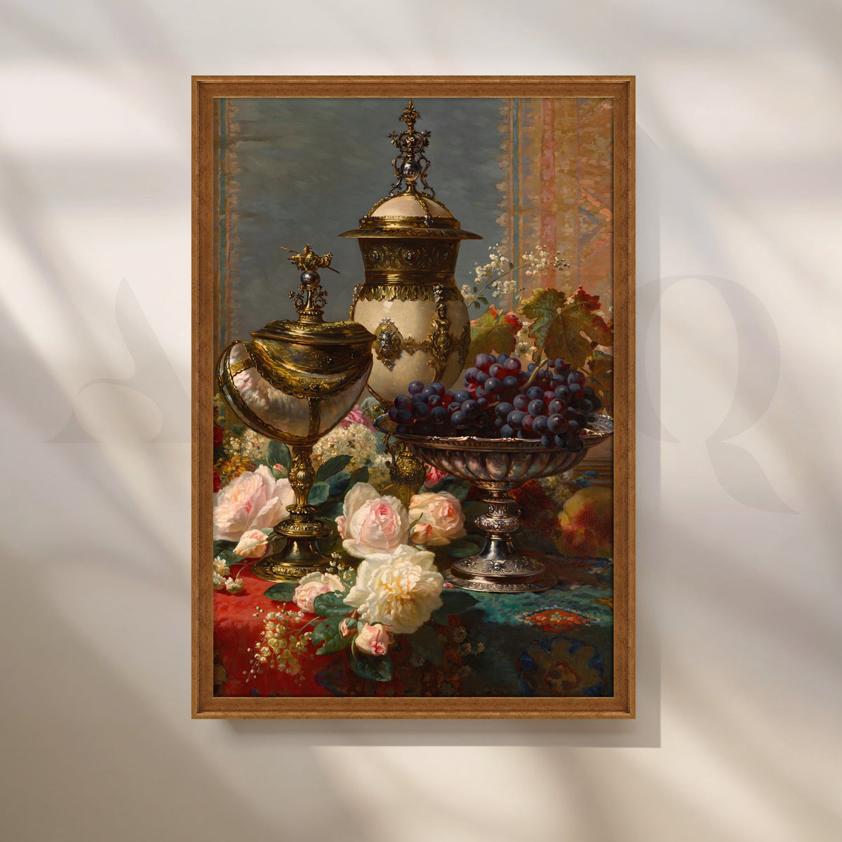 Golden Elegance Still Life Canvas – Asha Art Studio – Image 6