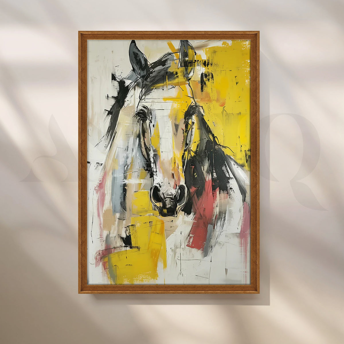 Sunlit Stallion Horse Canvas Artwork – Asha Art Studio – Image 6