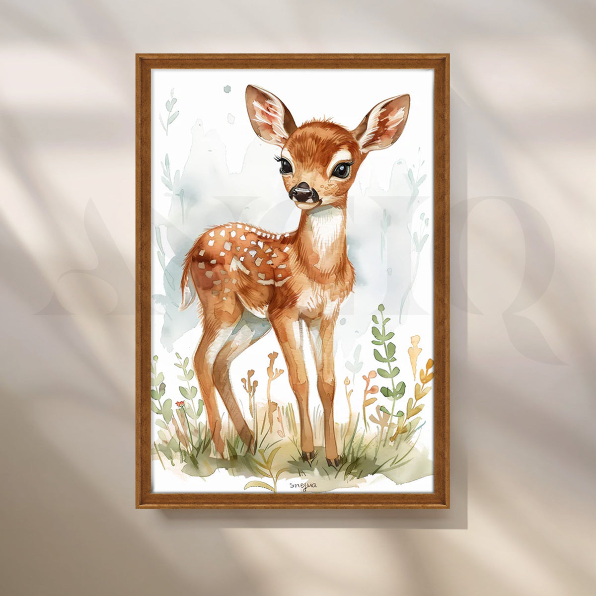 Whispering Fawn Canvas Painting for Nursery & Kids’ Room – Asha Art Studio – Image 6