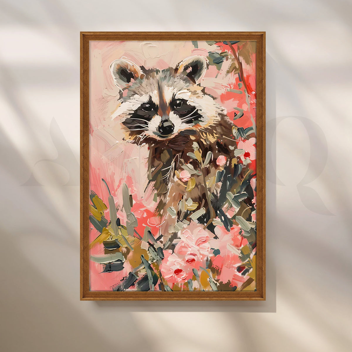 Garden Raccoon Canvas Painting for Kids’ Room – Asha Art Studio – Image 6