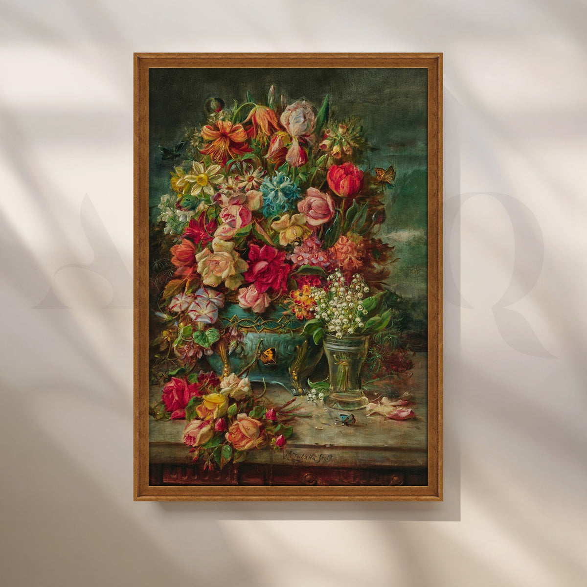 Bouquet of Mixed Flowers Canvas Artwork – Asha Art Studio – Image 6
