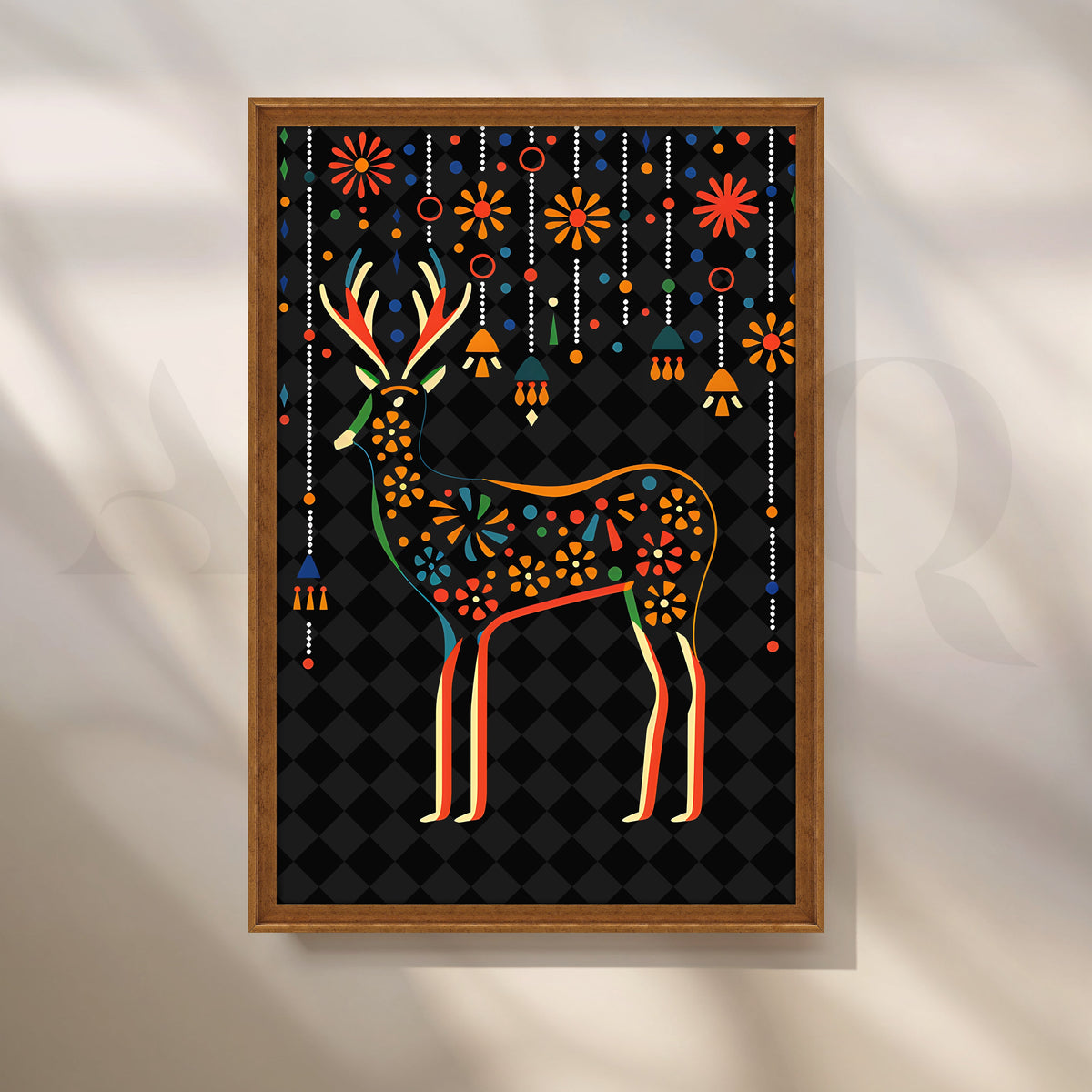 Floral Deer Canvas Artwork – Asha Art Studio – Image 6