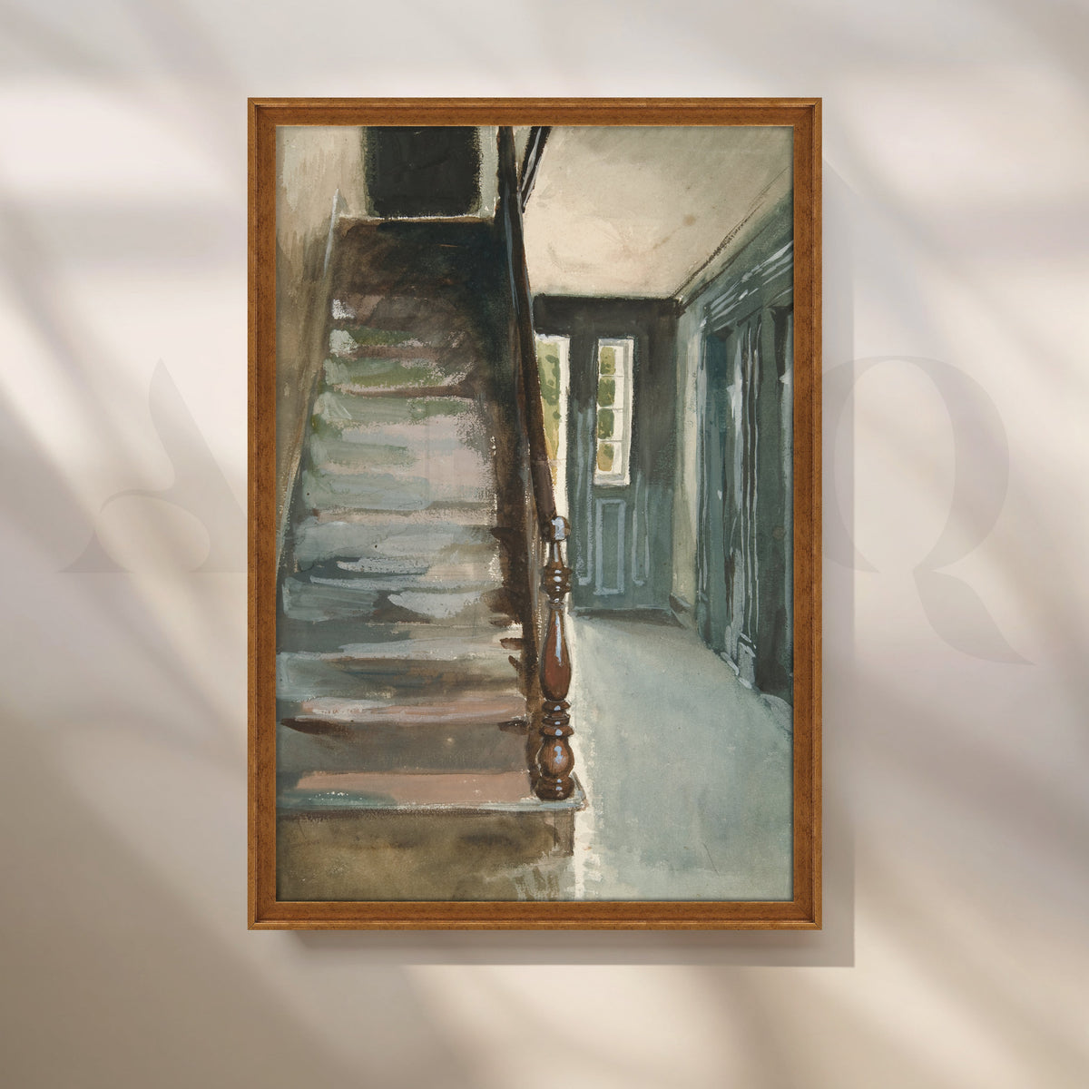 Stairway in Sunlight Canvas Artwork – Asha Art Studio – Image 6