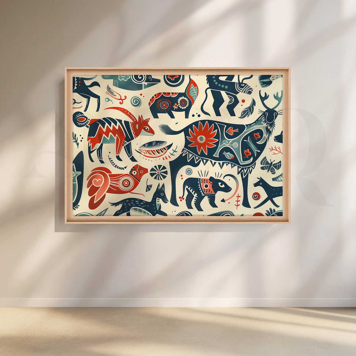 Folk Jungle Harmony Canvas Artwork – Asha Art Studio – Image 5