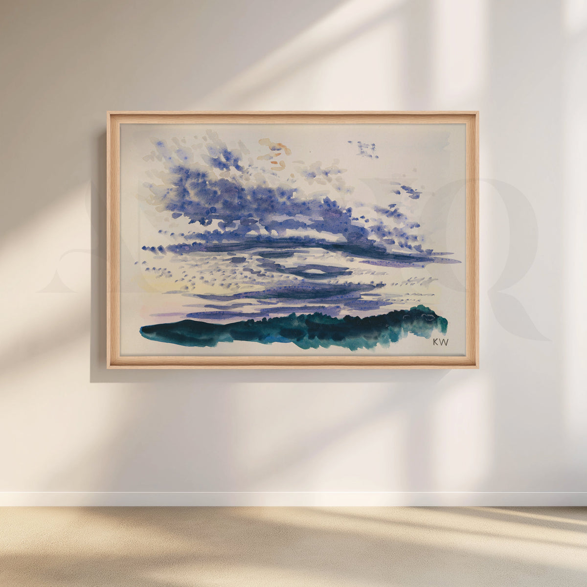Lavender Sky Over the Bay Canvas Artwork – Asha Art Studio – Image 5