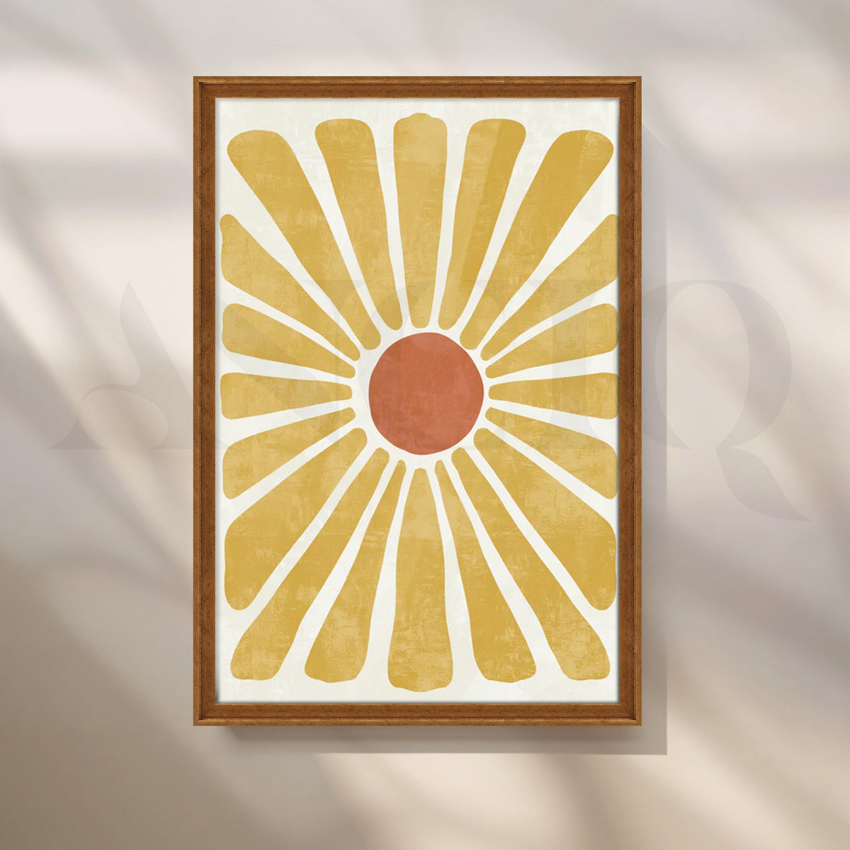 Sunburst Daisy Canvas Painting for Bright Boho Living Rooms – Asha Art Studio – Image 6