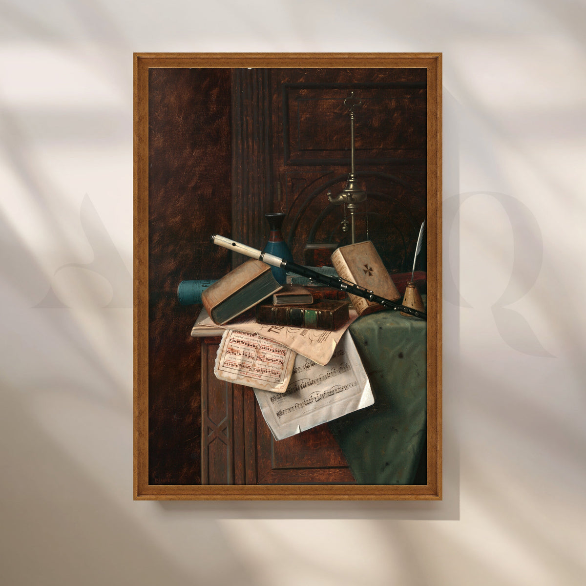 Still Life with Music and Books Canvas Artwork – Asha Art Studio – Image 6