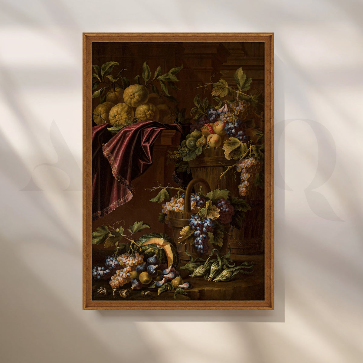 Baroque Fruit Baskets Canvas Artwork – Asha Art Studio – Image 6