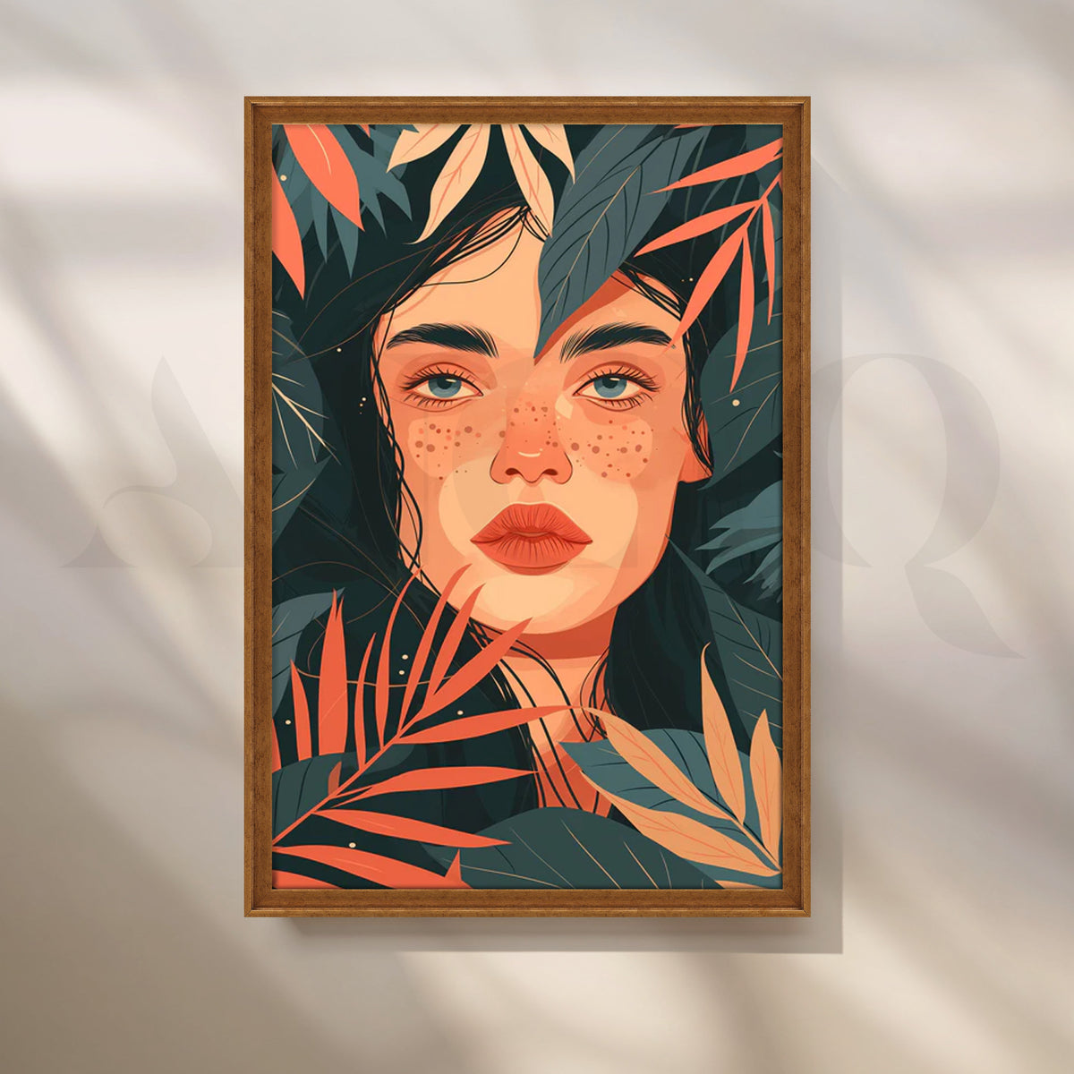 Botanical Muse Canvas Painting for Creative Home Office – Asha Art Studio – Image 6