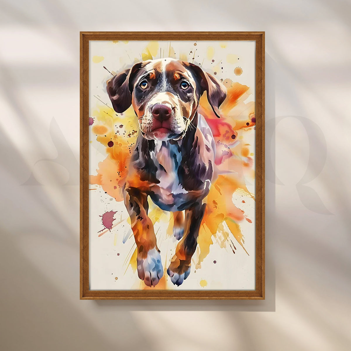 Joyful Sprint Puppy Canvas Painting for Family Room – Asha Art Studio – Image 6