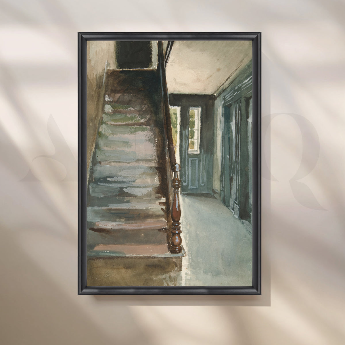 Stairway in Sunlight Canvas Artwork – Asha Art Studio – Image 3