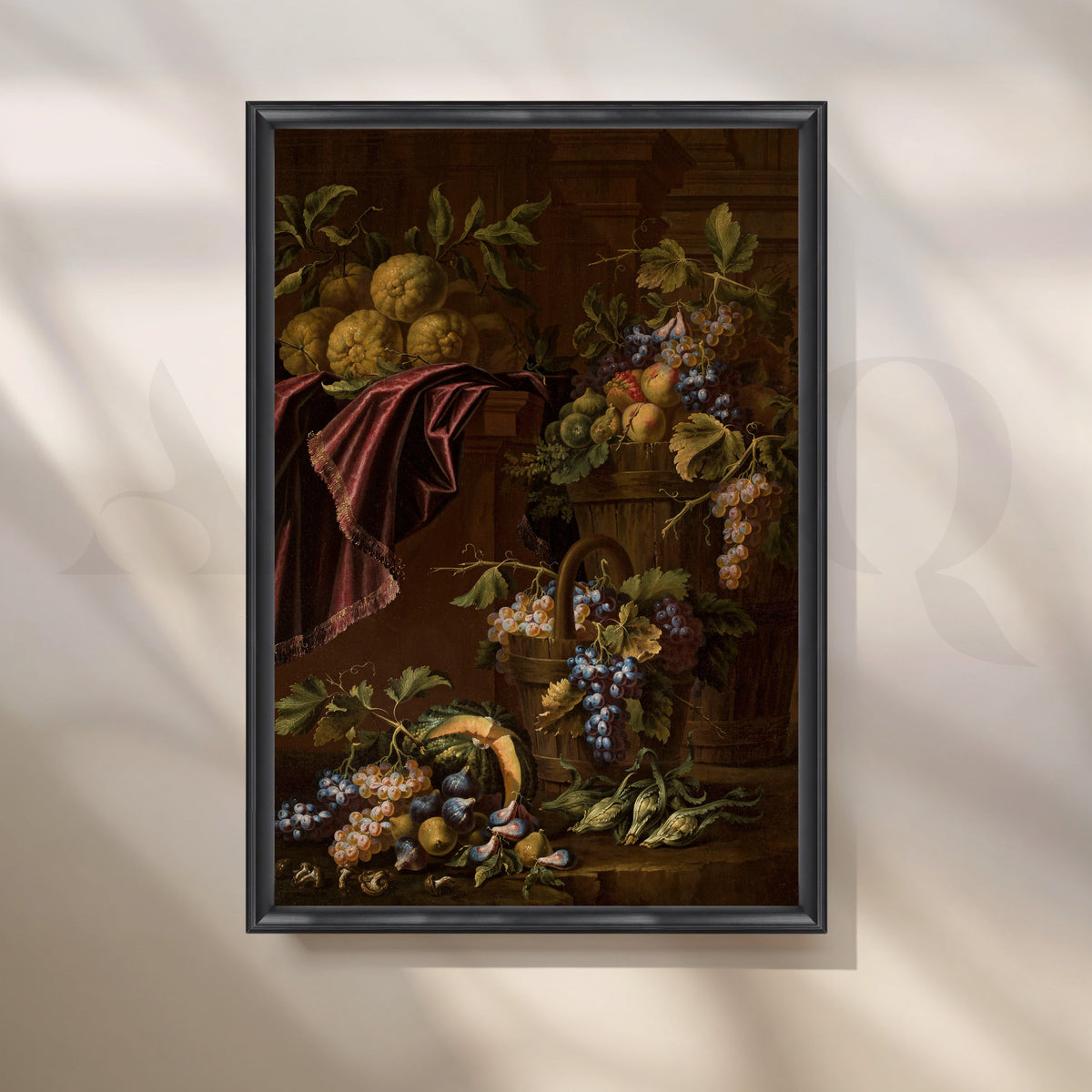 Baroque Fruit Baskets Canvas Artwork – Asha Art Studio – Image 3