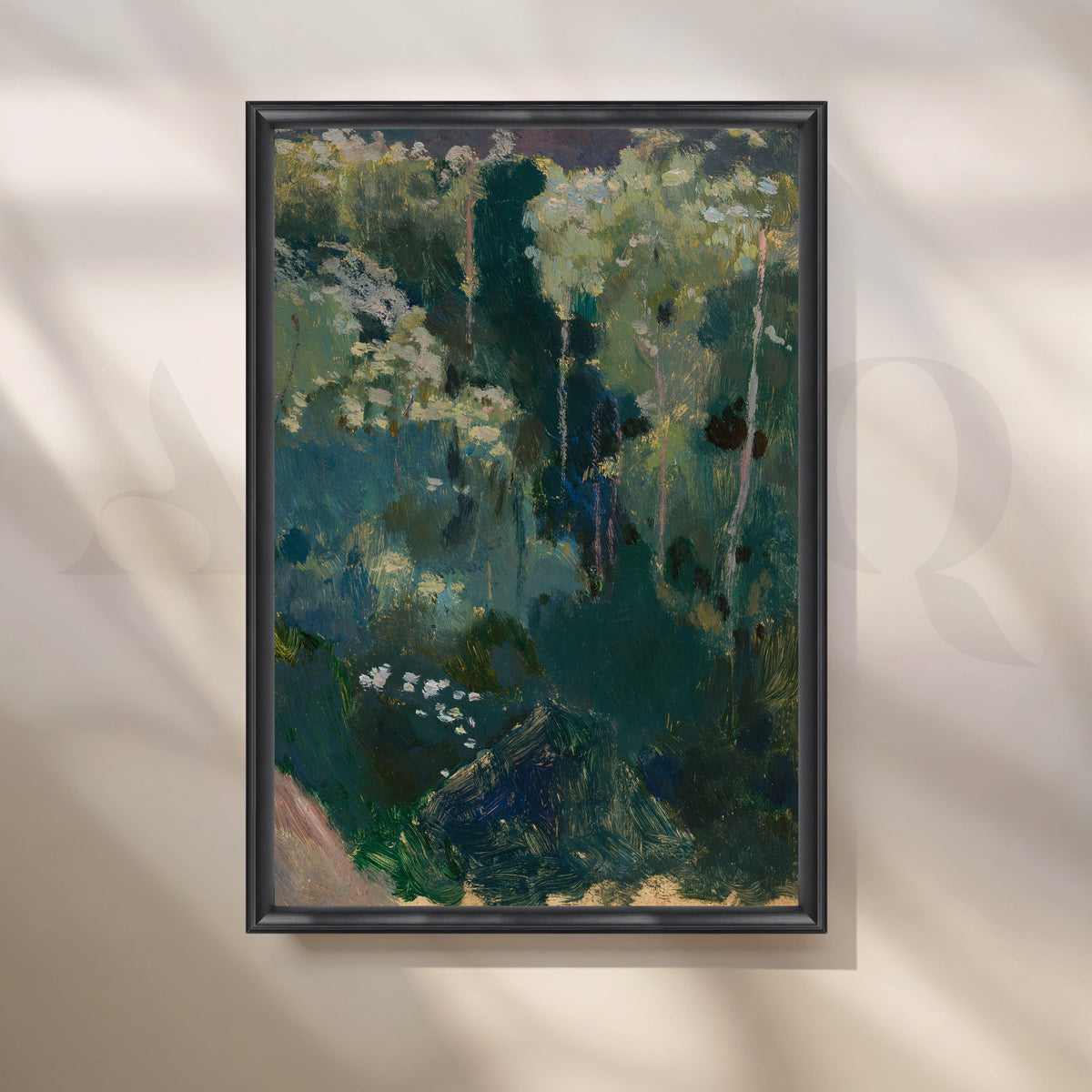 Emerald Woodland Canvas Artwork – Asha Art Studio – Image 3
