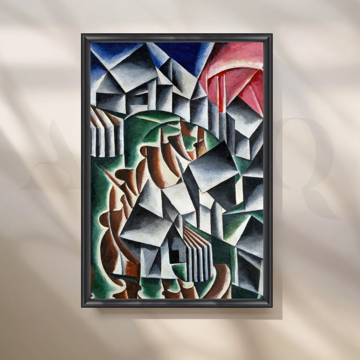 Cubist Metropolis Canvas Artwork – Asha Art Studio – Image 3