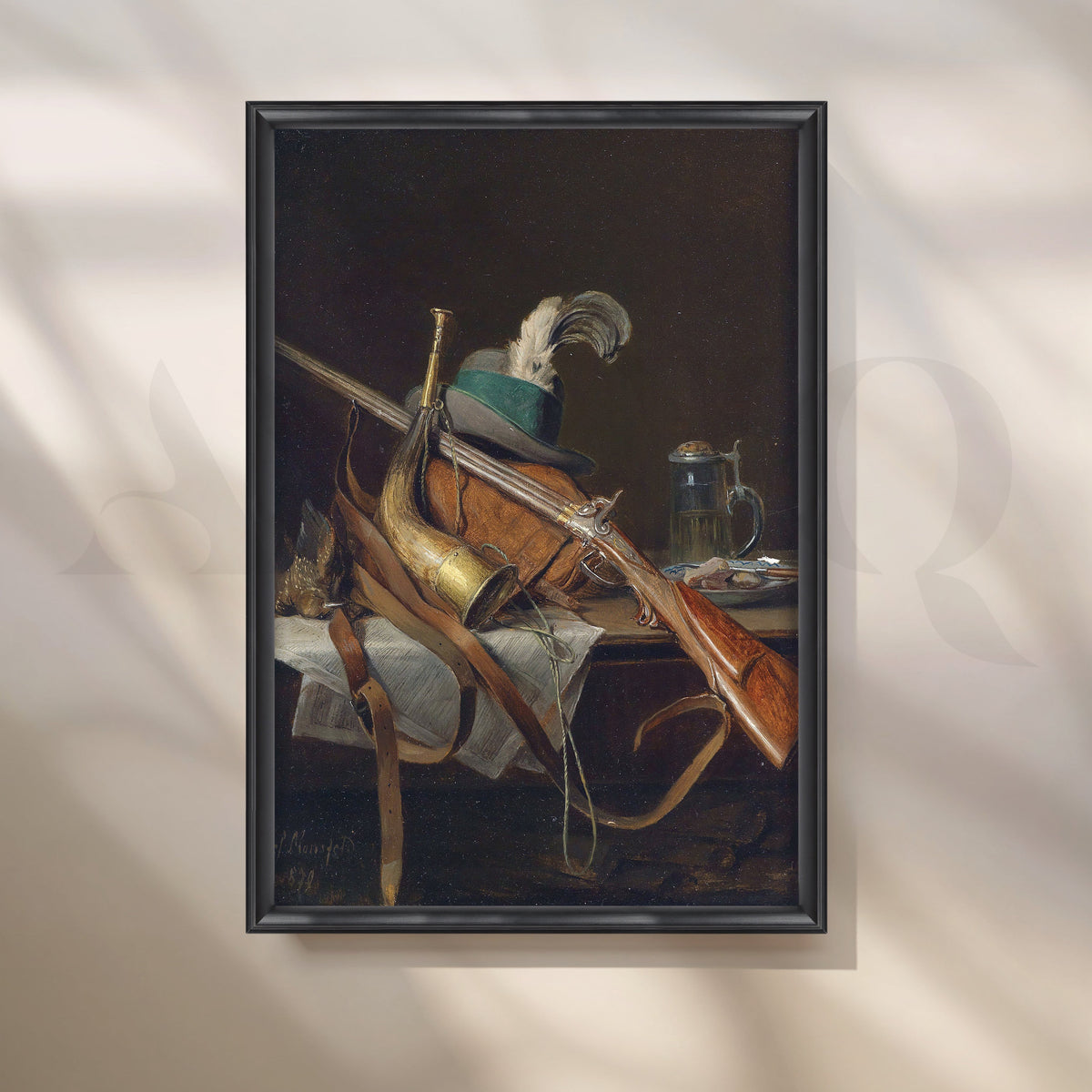 Hunter’s Table Still Life Canvas Artwork – Asha Art Studio – Image 3
