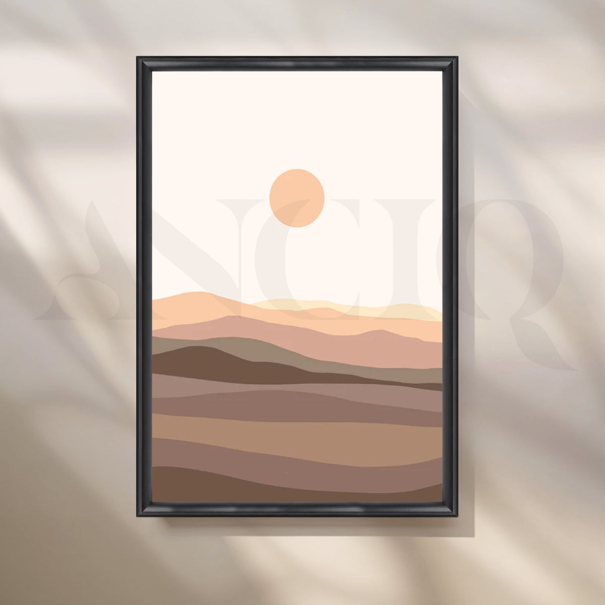 Blush Horizon Canvas Painting for Boho Bedroom – Asha Art Studio – Image 3