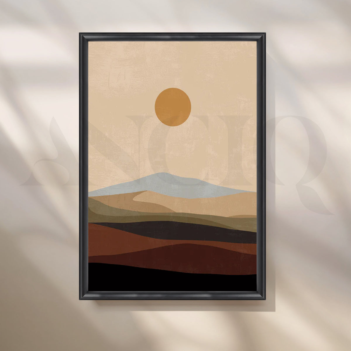 Amber Horizon Canvas Painting for Contemporary Living Rooms – Asha Art Studio – Image 3