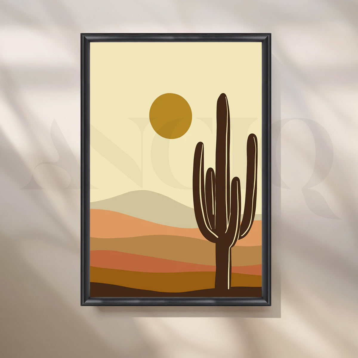 Saguaro Sunrise Canvas Painting for Desert-Style Entryways – Asha Art Studio – Image 3