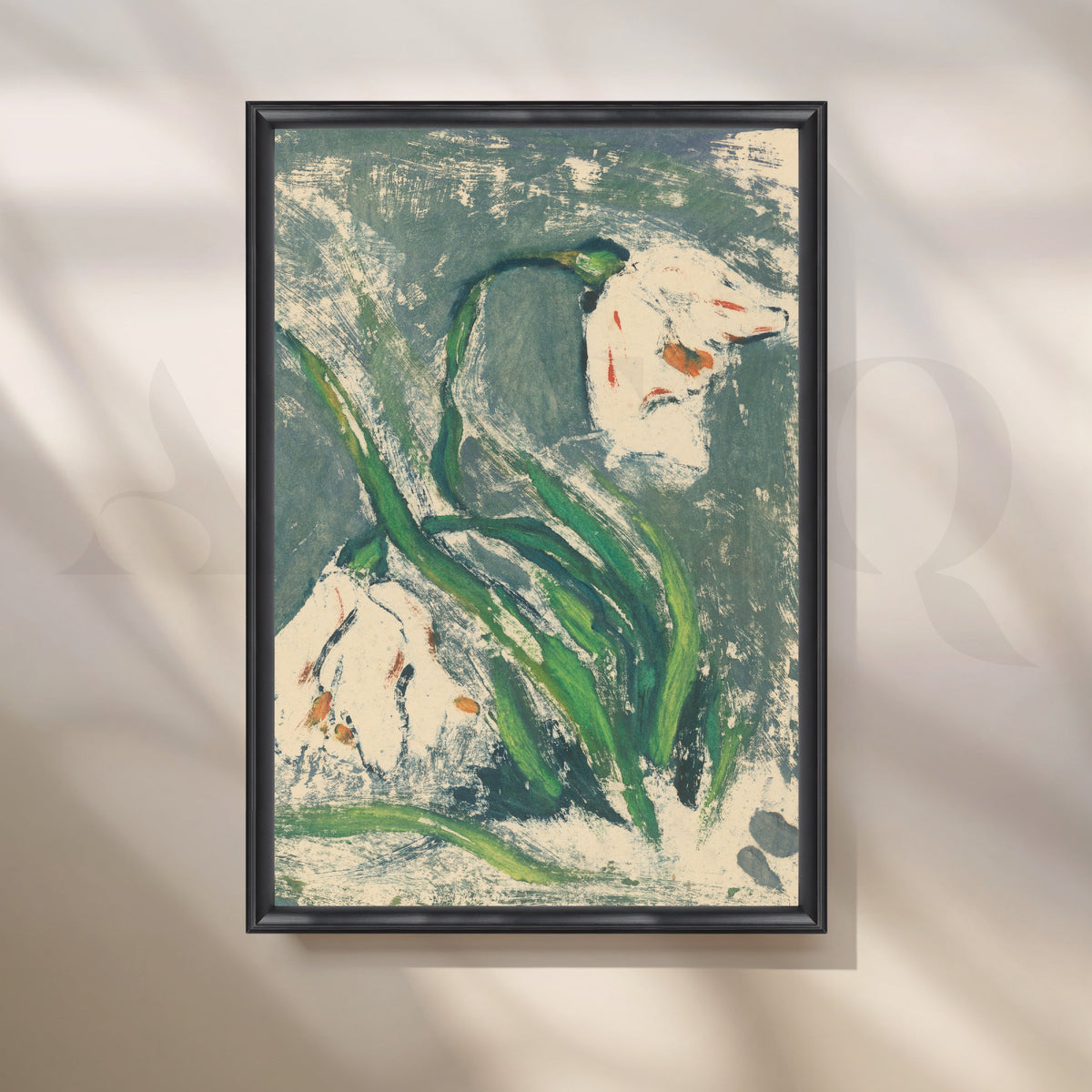 Snowdrops in the Wind Canvas Artwork – Asha Art Studio – Image 3
