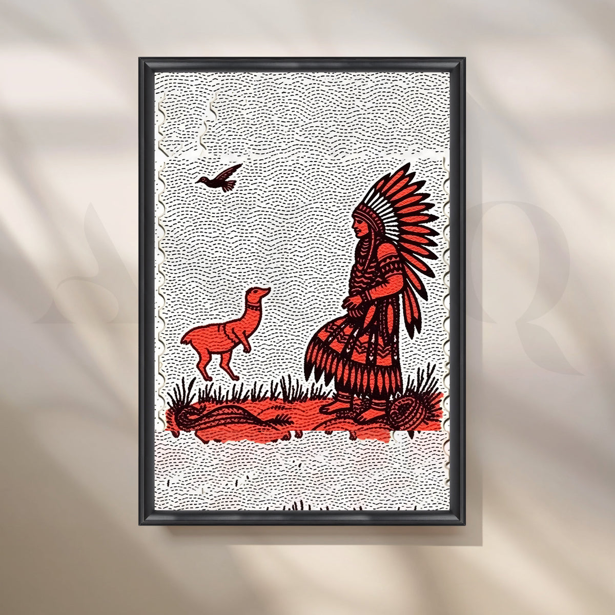Tribal Encounter Canvas Artwork – Asha Art Studio – Image 3